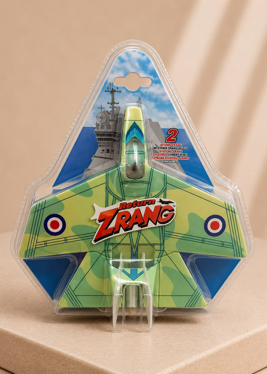 Return ZRang – Avion Boomerang Gris avec 2 ZRangs – Jeu de Lancer