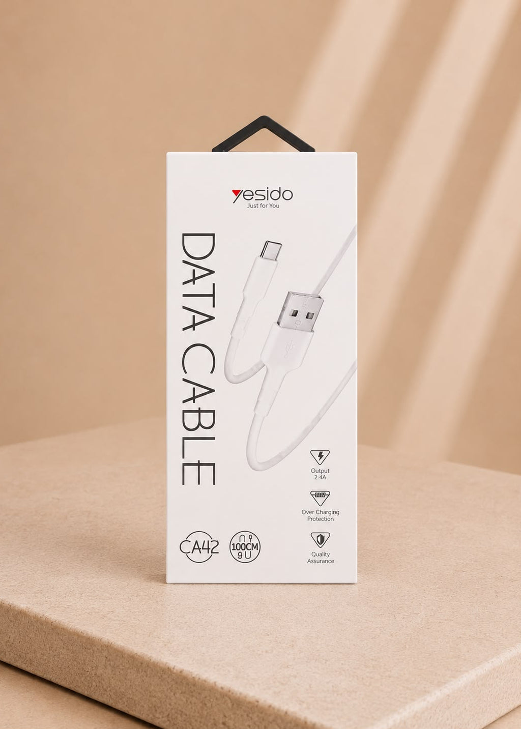 Câble USB vers USB-C Yesido CA42 – 1 m – Charge Rapide 2.4A